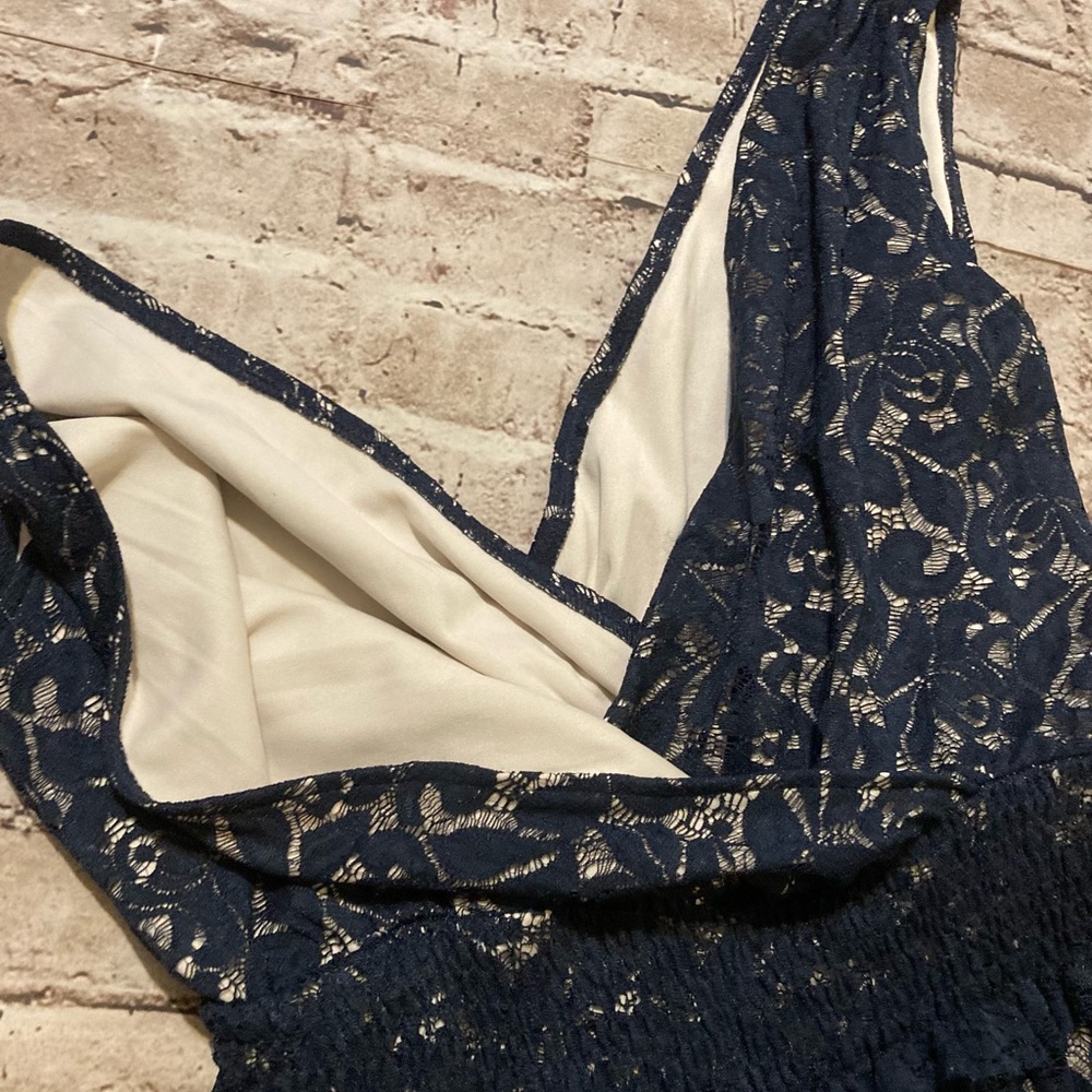🔥 NWT American rag navy detailed lace sleeveless dress size M - Picture 14 of 16
